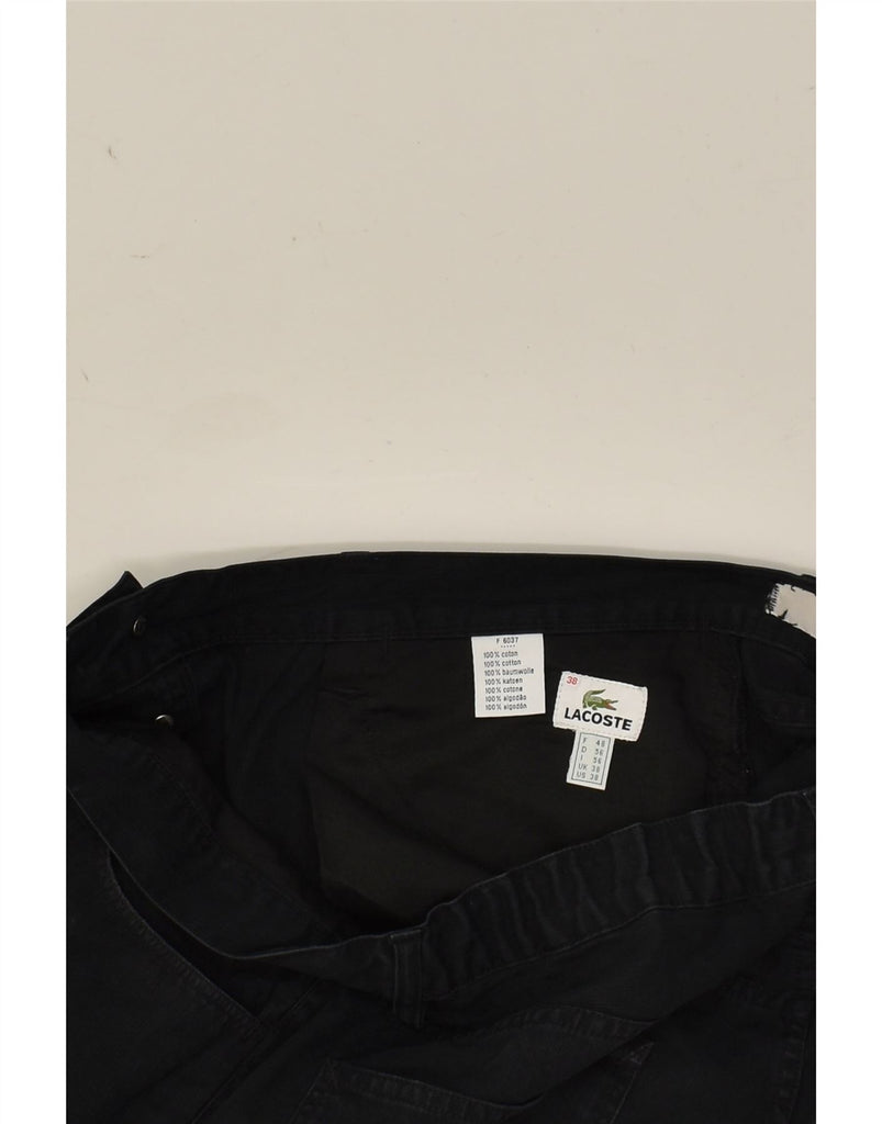 LACOSTE Mens Straight Casual Trousers W38 L26  Black Cotton | Vintage Lacoste | Thrift | Second-Hand Lacoste | Used Clothing | Messina Hembry 