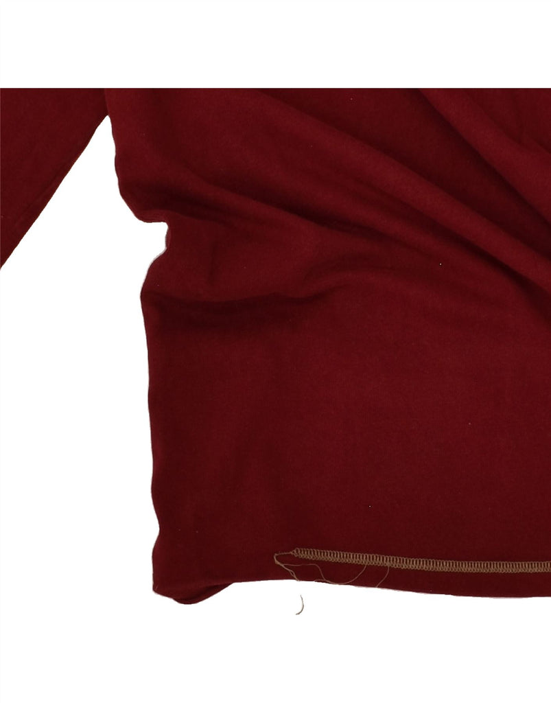 TIMBERLAND Mens Zip Neck Sweatshirt Jumper Large Burgundy Cotton | Vintage Timberland | Thrift | Second-Hand Timberland | Used Clothing | Messina Hembry 