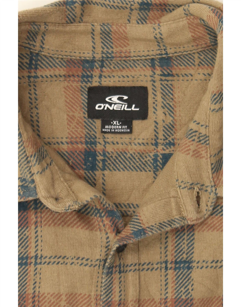 O'NEILL Mens Modern Fit Flannel Shirt XL Brown Check Cotton Vintage O'Neill and Second-Hand O'Neill from Messina Hembry 