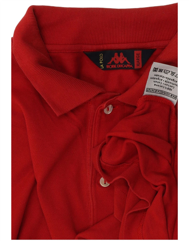 Kappa Mens Polo Shirt XL Red Cotton