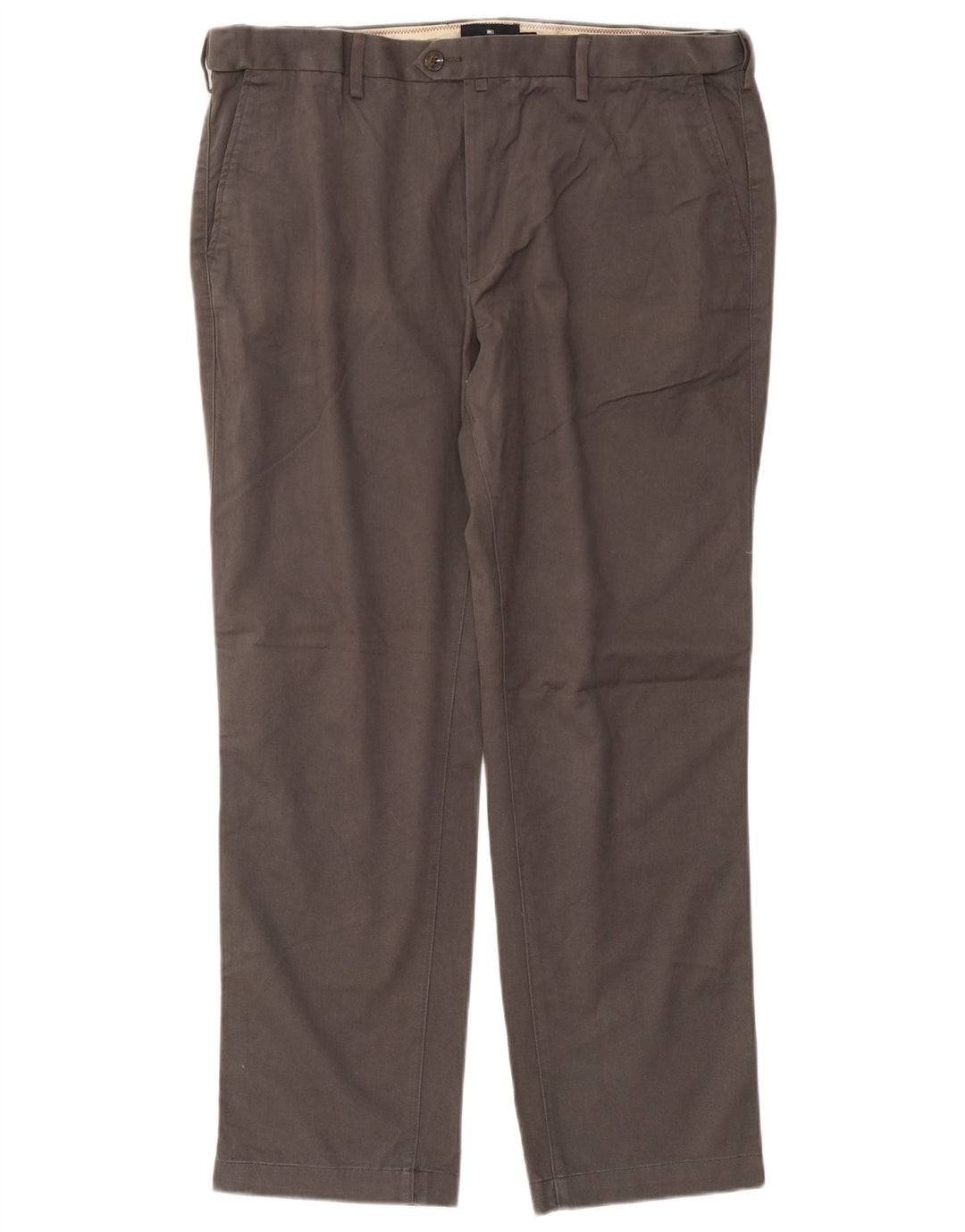 Marks & Spencer Mens Blue Harbour Straight Chino Trousers W40 L31 Grey