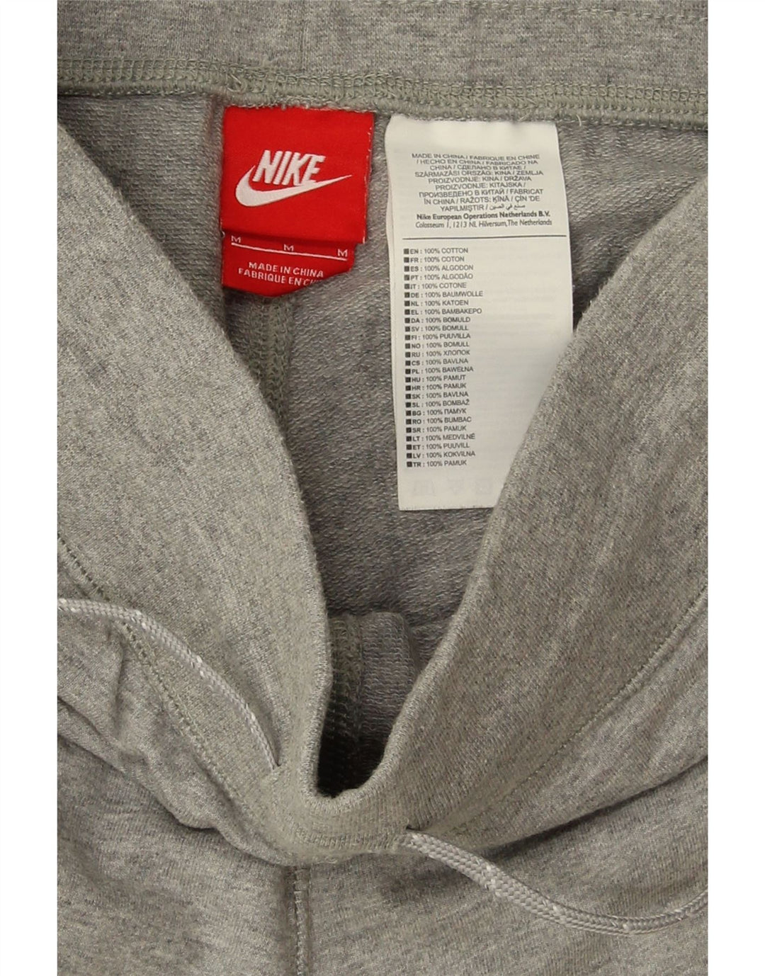 Nike Womens Tracksuit Trousers Joggers UK 12 Medium  Grey Cotton