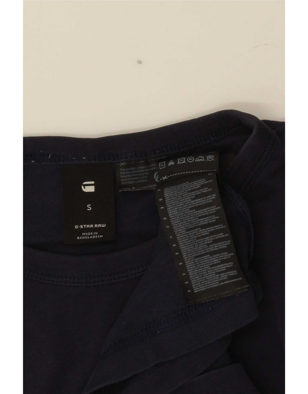 G-Star Mens Graphic T-Shirt Top Small Navy Blue Cotton