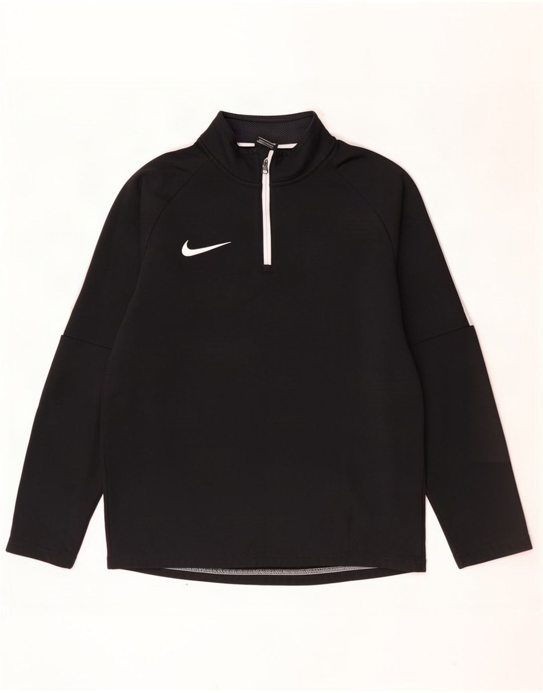 Nike Mens Dri Fit Zip Neck Pullover Tracksuit Top Small Black Colourblock