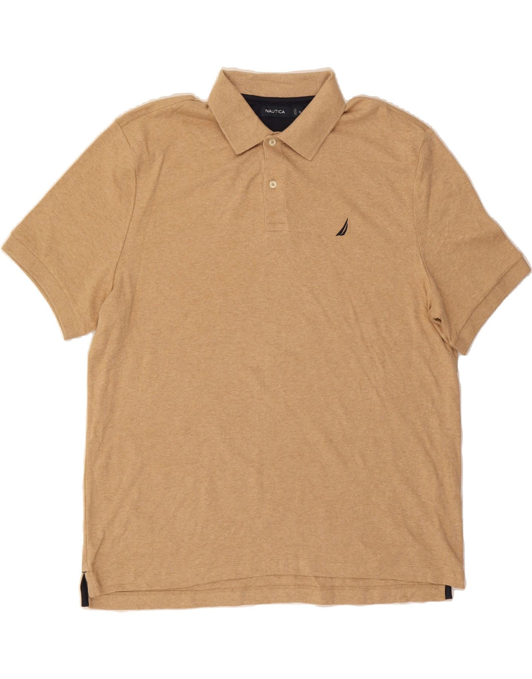 NAUTICA Mens Polo Shirt XL Beige Cotton Vintage Nautica and Second-Hand Nautica from Messina Hembry 