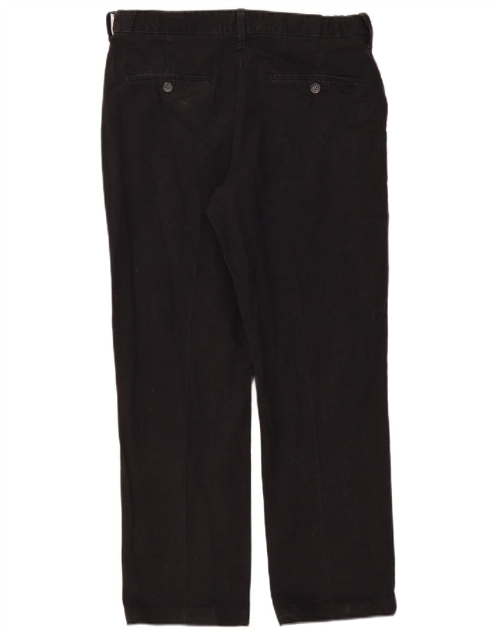 Marks & Spencer Mens Straight Regular Fit Chino Trousers W32 L29 Black