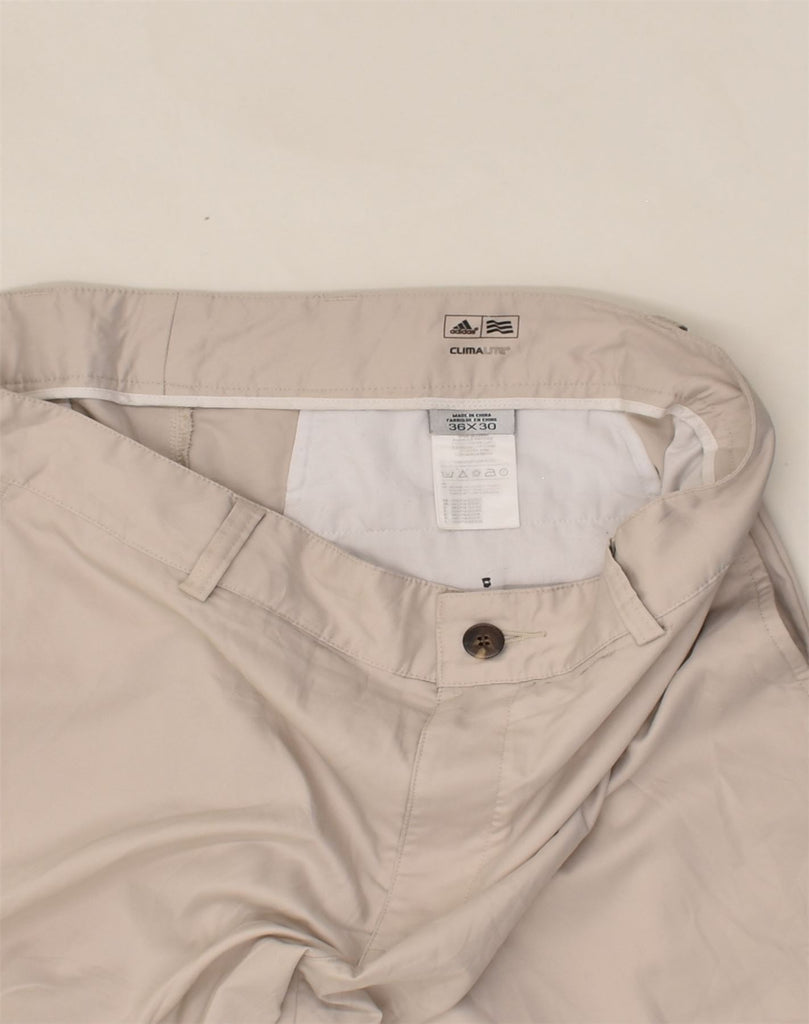 ADIDAS Mens Climalite Straight Chino Trousers W36 L30  Beige Polyester | Vintage Adidas | Thrift | Second-Hand Adidas | Used Clothing | Messina Hembry 