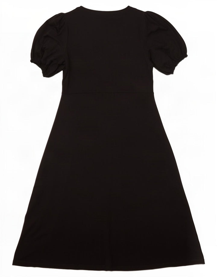 Marks & Spencer Womens A-Line Dress UK 12 Medium Black Viscose