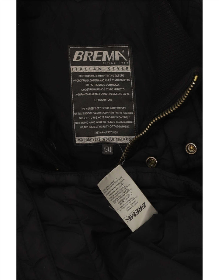 Brema Mens Utility Jacket IT 50 Large Black Polyester