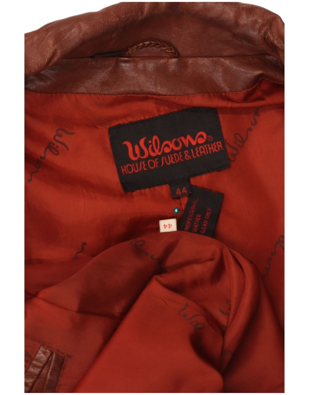Wilsons Womens Leather Jacket IT 44 Medium Brown Leather