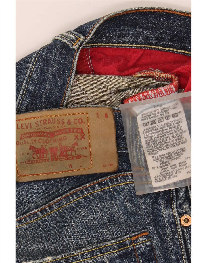 Levi's Mens Distressed Wide Leg Jeans W29 L34 Blue Cotton