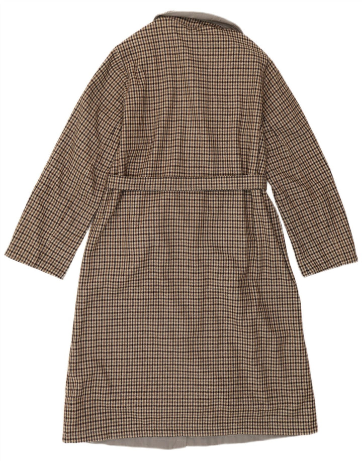 Vintage Womens Reversible Reversible Overcoat IT 46 Small Grey Check