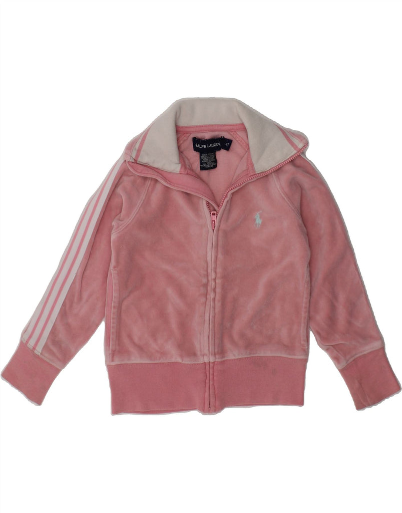 POLO RALPH LAUREN Boys Tracksuit Top Jacket 3-4 Years Pink Polyester | Vintage Polo Ralph Lauren | Thrift | Second-Hand Polo Ralph Lauren | Used Clothing | Messina Hembry 