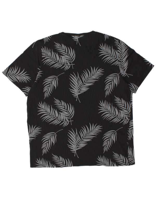 Puma Mens T-Shirt Top Large Black Floral Cotton