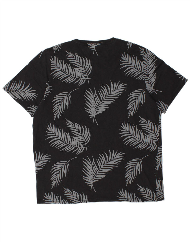 Puma Mens T-Shirt Top Large Black Floral Cotton