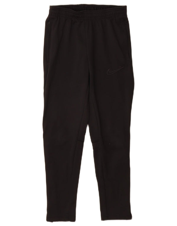 NIKE Boys Tracksuit Trousers 8-9 Years Small Black Polyester