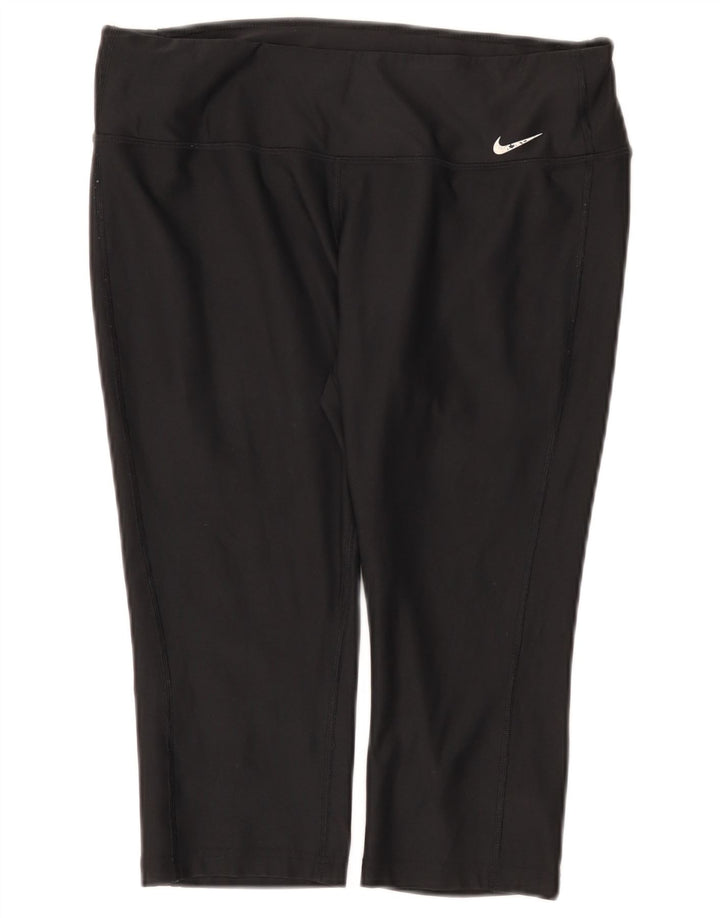 Nike Womens Capri Leggings UK 14 Large Black Polyester Sports