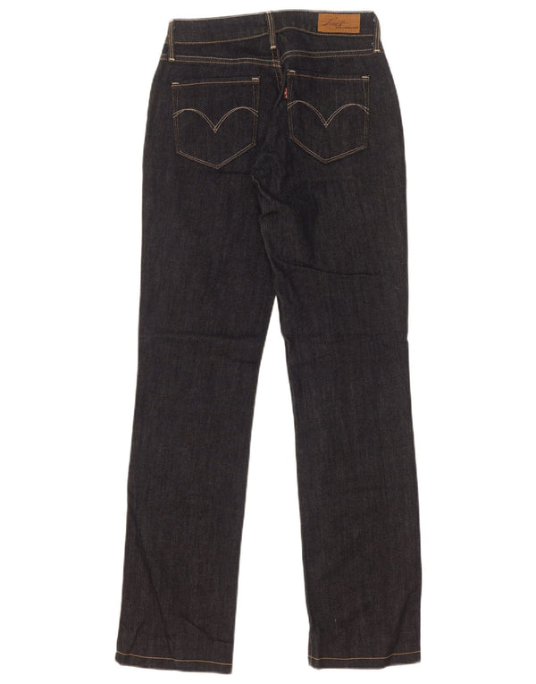 Levi's Womens Bold Curve Straight Jeans W25 L32 Black Cotton