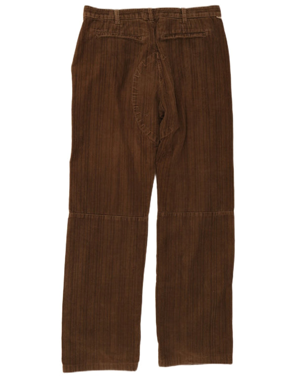 Calvin Klein Mens Straight Corduroy Trousers W33 L33 Brown Cotton