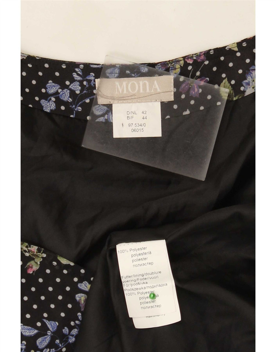 Mona Womens A-Line Dress EU 42 Large Multicoloured Floral Polyester