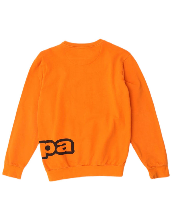 Kappa Boys Graphic Sweatshirt Jumper 13-14 Years Orange Cotton