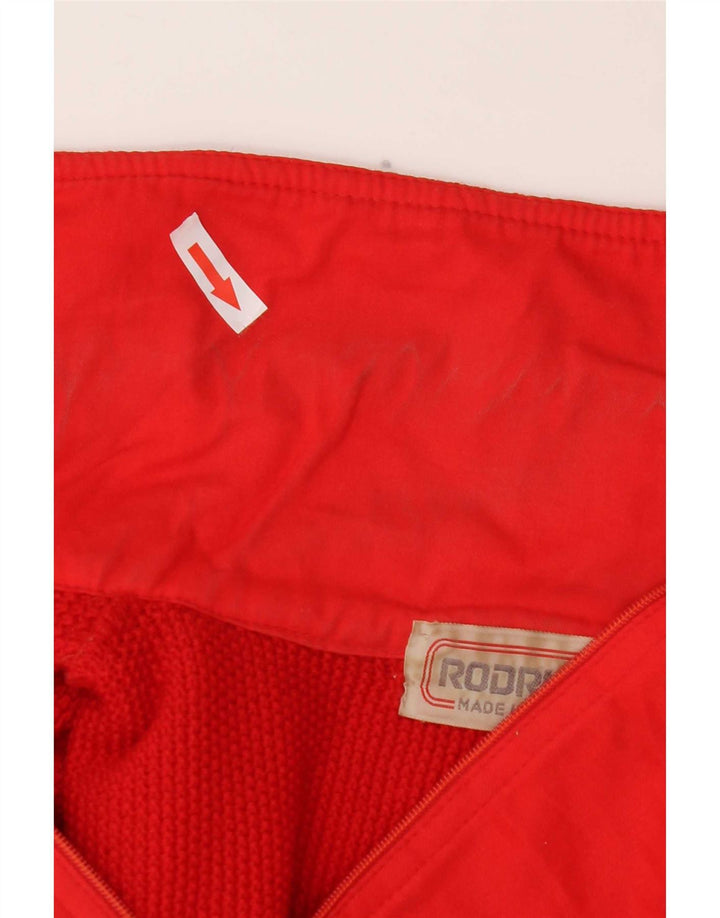 Rodrigo Mens Anorak Zip Neck Jumper Sweater IT 50 Medium Red New Wool