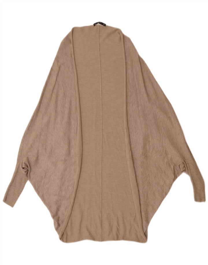 Zara Womens Poncho Cardigan Sweater UK 14 Medium Beige
