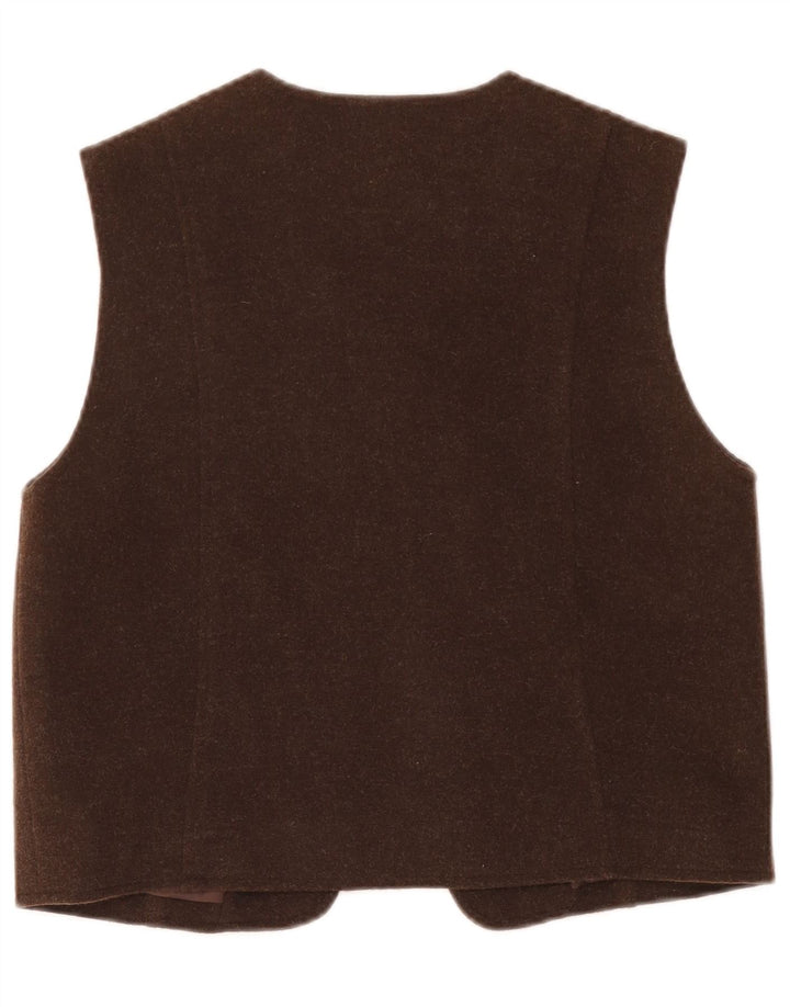 Distler Womens Trachten Waistcoat EU 38 Medium Brown Wool