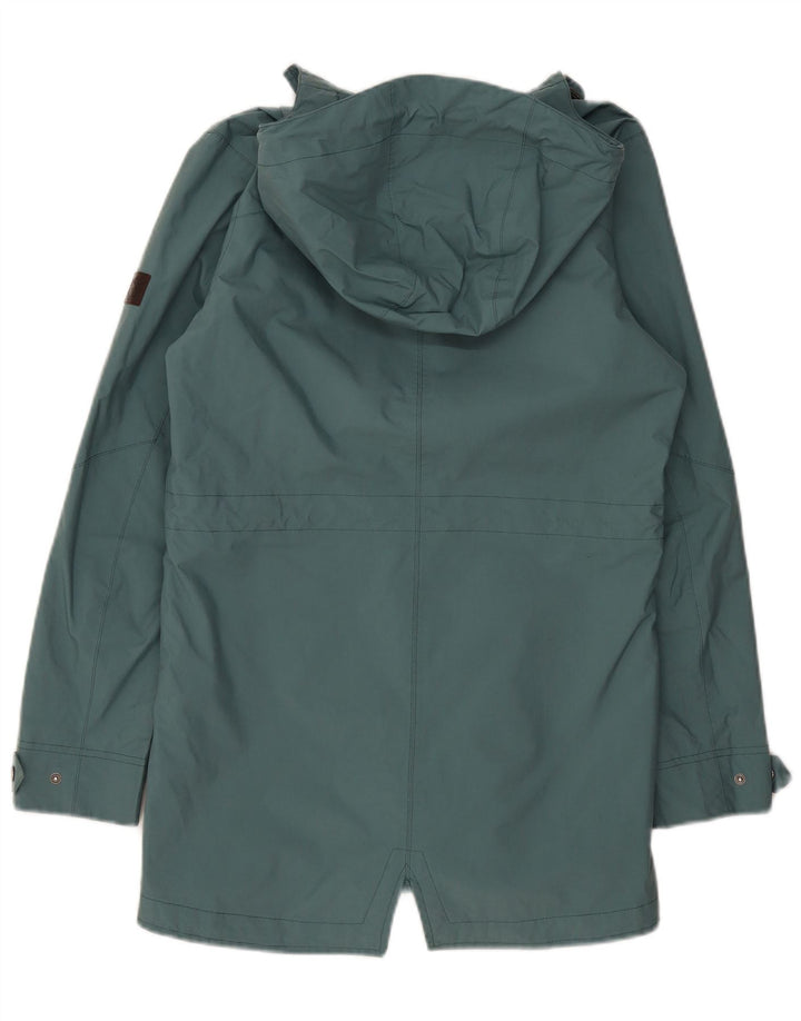 JACK WOLFSKIN Womens Hooded Raincoat UK 8/10 Small Green Polyamide