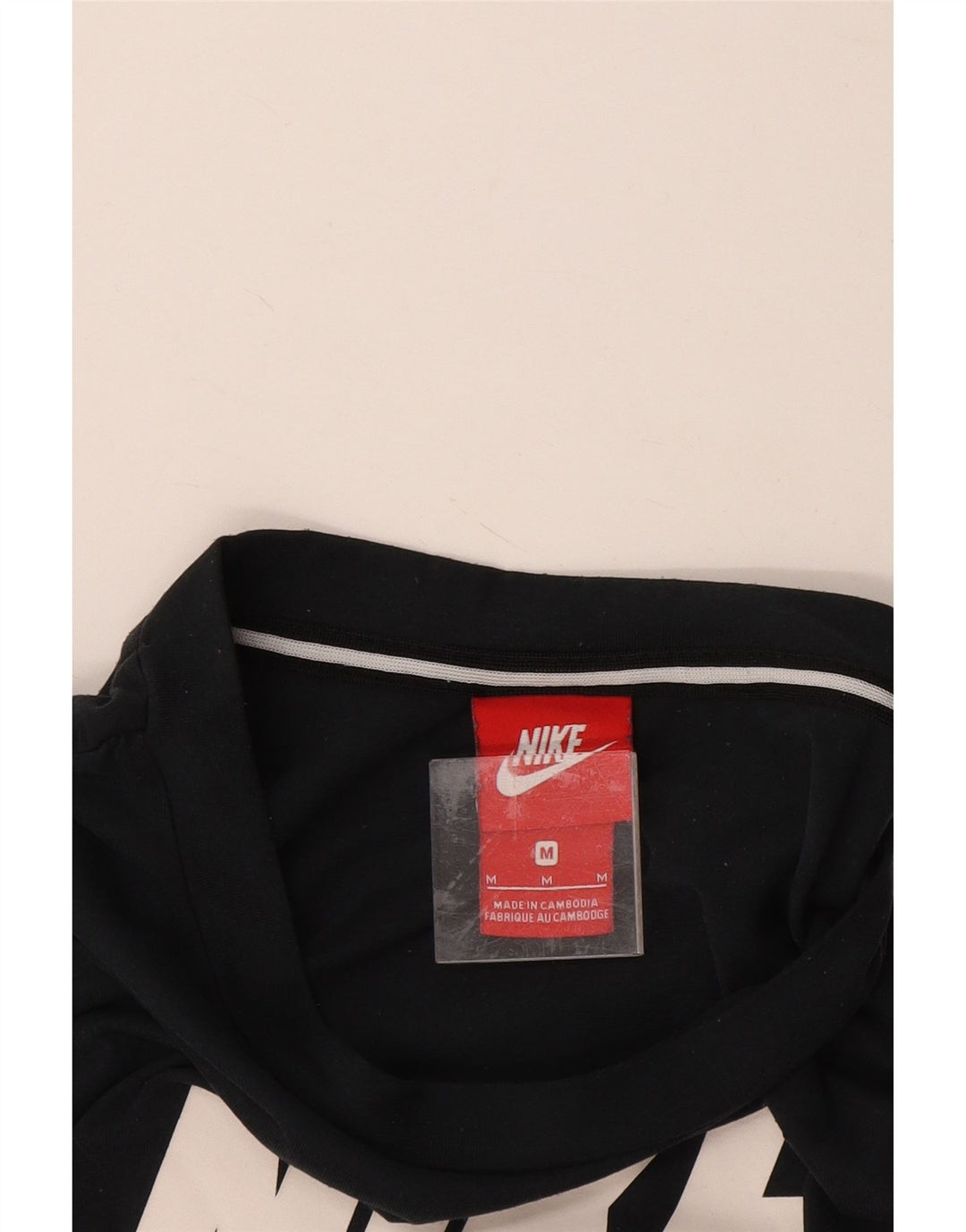 NIKE Womens Graphic T-Shirt Top UK 14 Medium Navy Blue