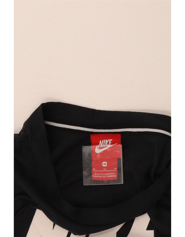 NIKE Womens Graphic T-Shirt Top UK 14 Medium Navy Blue