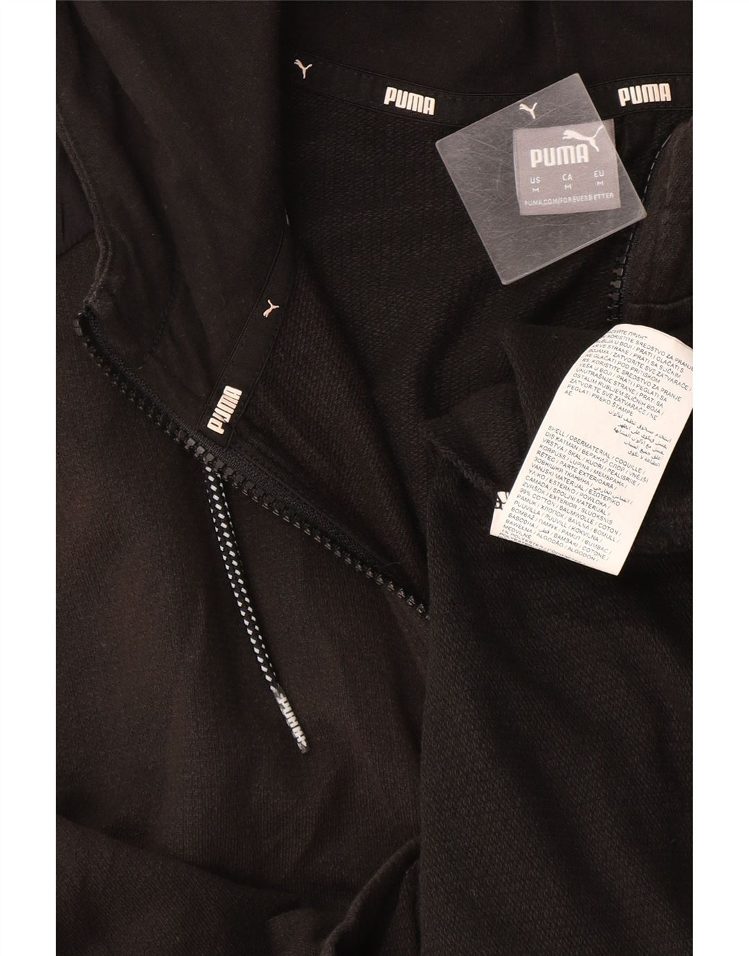 Puma Womens Zip Hoodie Sweater UK 14 Medium Grey Cotton