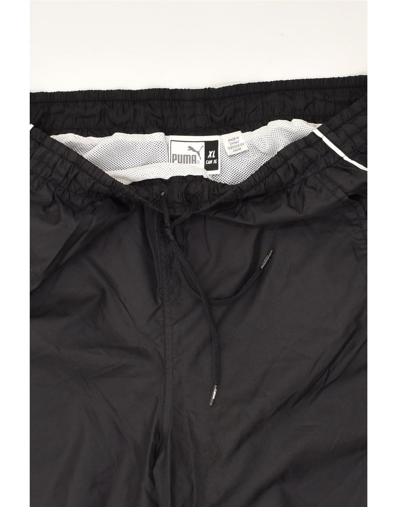 PUMA Mens Sport Shorts XL Black Nylon | Vintage Puma | Thrift | Second-Hand Puma | Used Clothing | Messina Hembry 