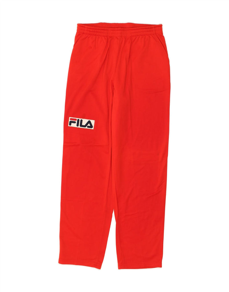 FILA Mens Graphic Tracksuit Trousers Small Red Polyester | Vintage Fila | Thrift | Second-Hand Fila | Used Clothing | Messina Hembry 