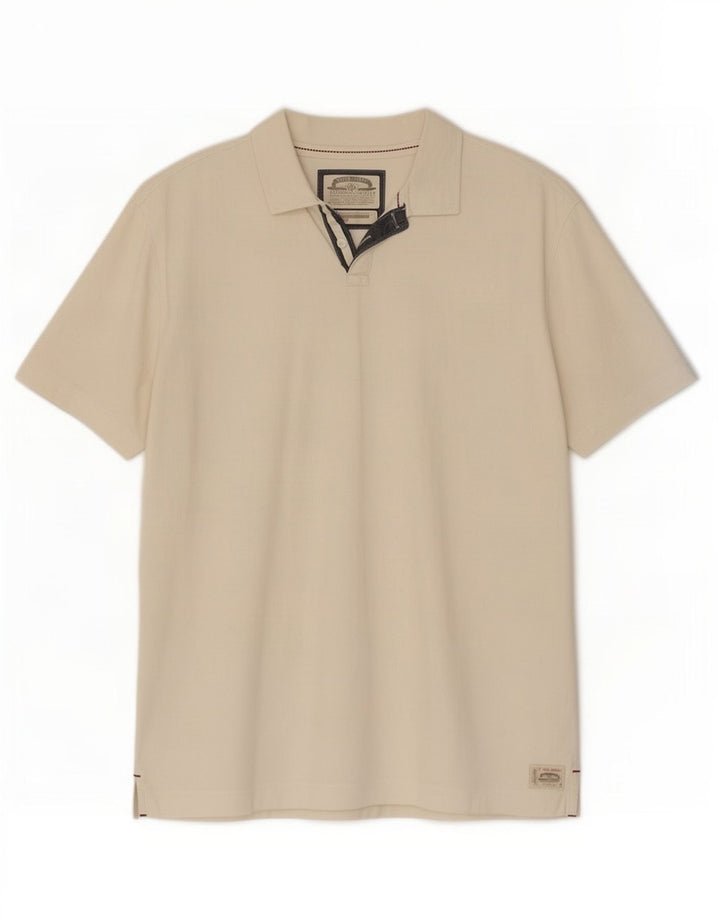 White Stuff Mens Polo Shirt Large Off Cotton