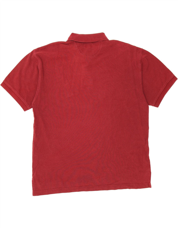 IZOD Mens Polo Shirt Medium Red Cotton Vintage Izod and Second-Hand Izod from Messina Hembry 