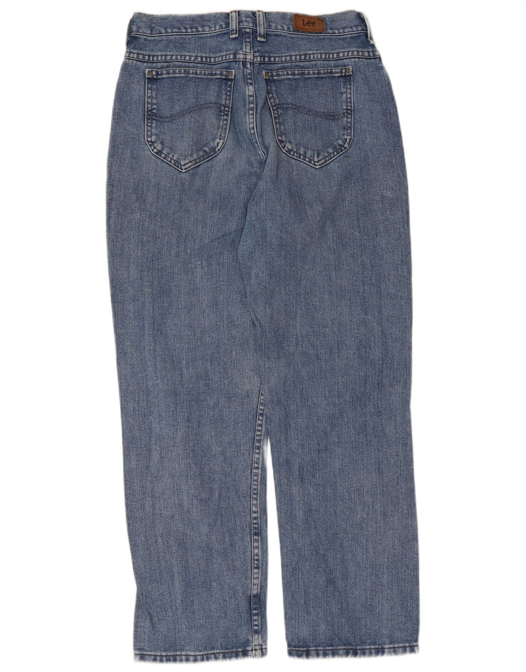 Lee Womens Petite Straight Jeans US 6 Medium W28 L28 Blue Cotton