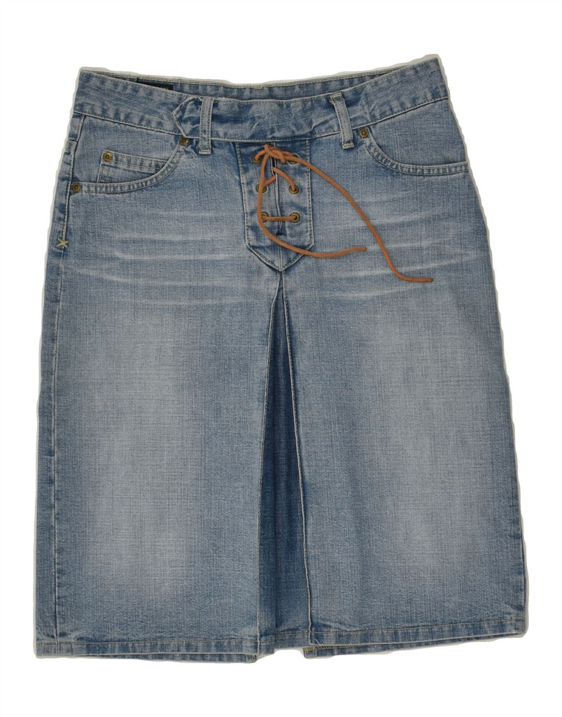 LEE Womens Denim Skirt W28 Medium Blue Cotton | Vintage Lee | Thrift | Second-Hand Lee | Used Clothing | Messina Hembry 