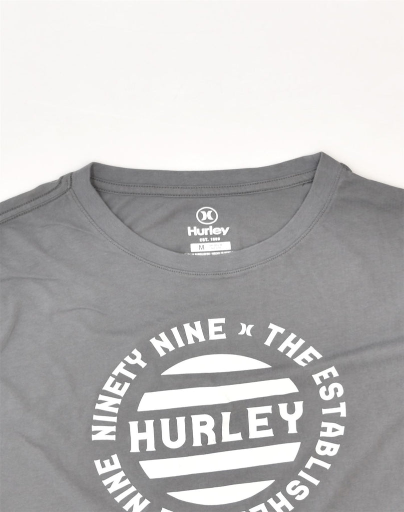 HURLEY Mens Graphic T-Shirt Top Medium Grey Cotton | Vintage Hurley | Thrift | Second-Hand Hurley | Used Clothing | Messina Hembry 