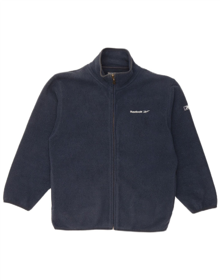 Reebok Boys Fleece Jacket 10-11 Years Navy Blue Polyester