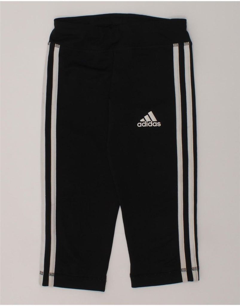 ADIDAS Boys Climalite Tracksuit Trousers 7-8 Years Black Polyester | Vintage Adidas | Thrift | Second-Hand Adidas | Used Clothing | Messina Hembry 