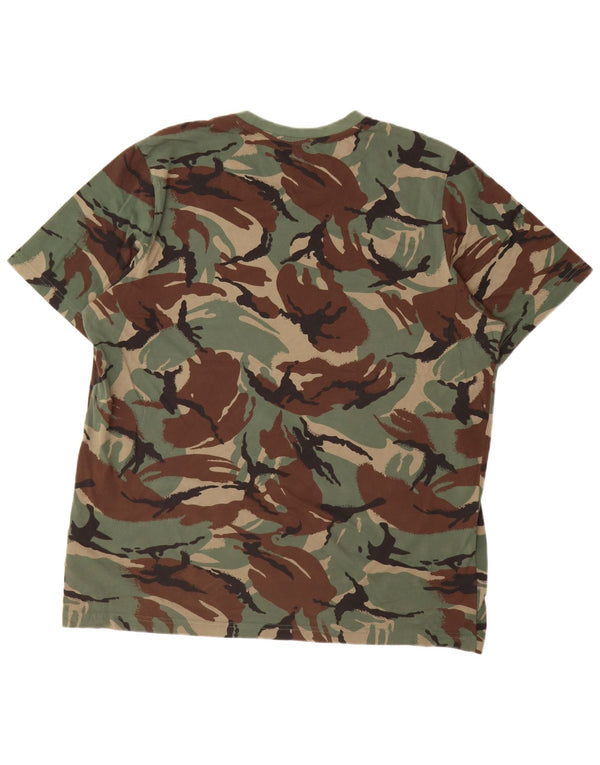 Adidas Mens Graphic T-Shirt Top XL Khaki Camouflage Cotton