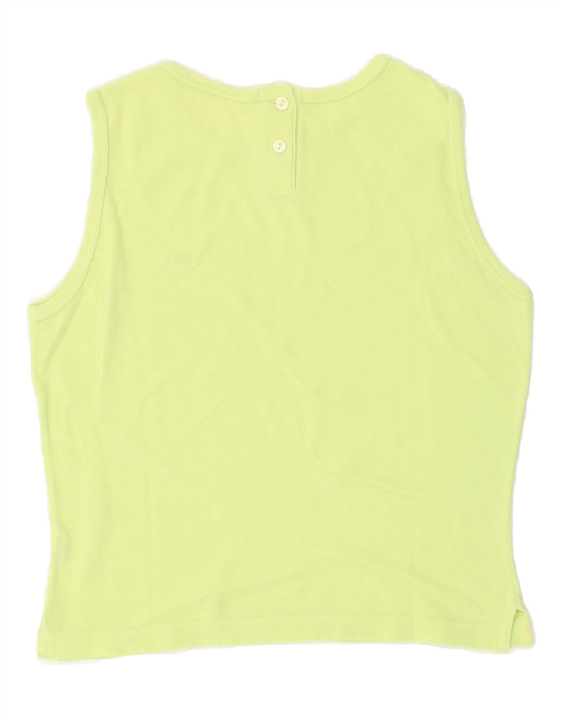 LACOSTE Womens Vest Top Size 42 Large Green Cotton | Vintage Lacoste | Thrift | Second-Hand Lacoste | Used Clothing | Messina Hembry 