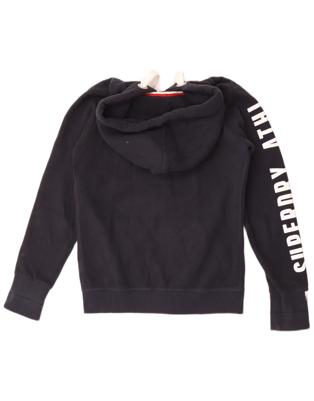 Superdry Mens Graphic Zip Hoodie Sweater Medium Navy Blue Cotton