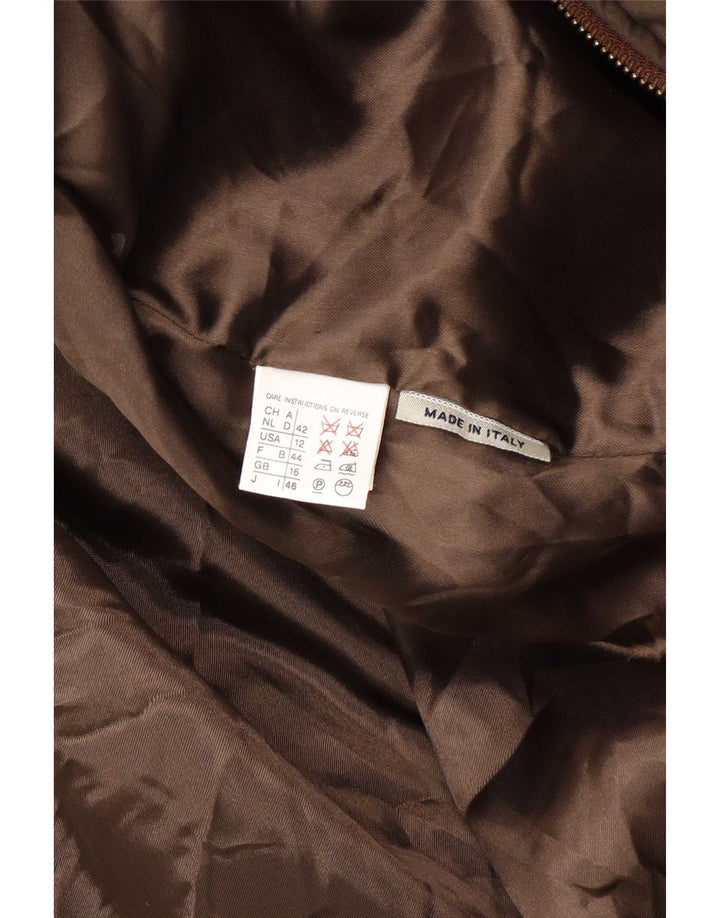 Max & Co. Womens Hooded Oversized Padded Coat UK 16 Large Brown Polyester