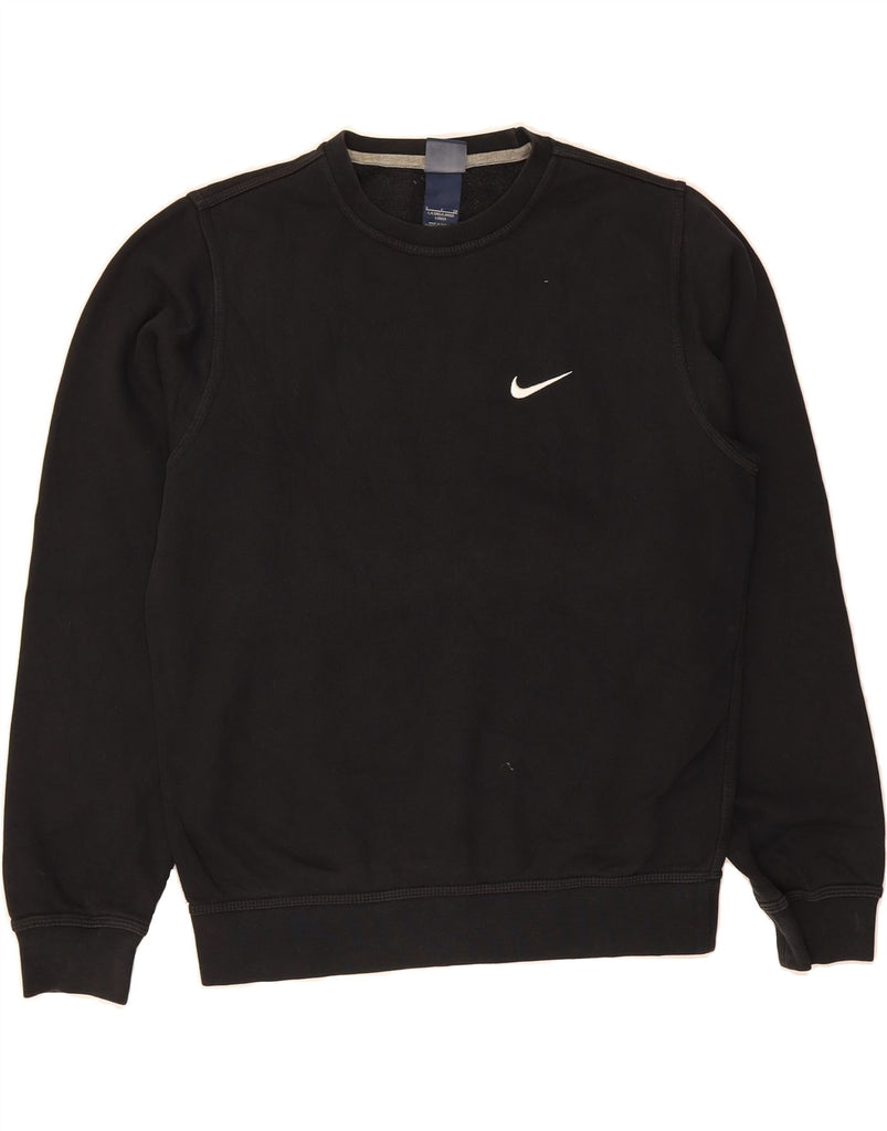 NIKE Mens Long Sweatshirt Jumper Small Black Cotton Vintage Nike and Second-Hand Nike from Messina Hembry 
