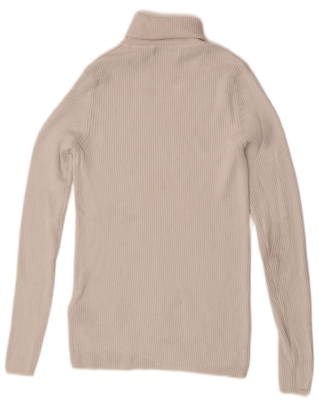 Marks & Spencer Womens Knit Roll Neck Top Long Sleeve UK 10 Small Off White