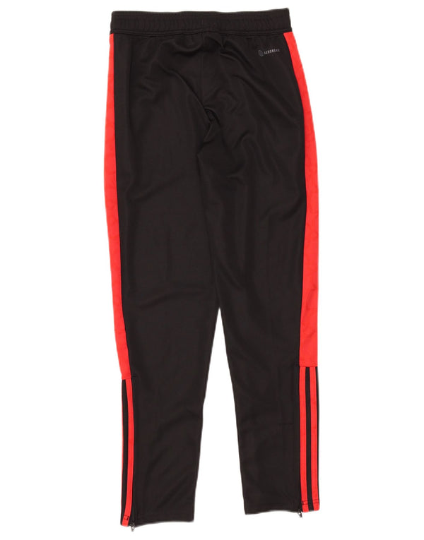 ADIDAS Boys Aeroready Graphic Tracksuit Trousers 11-12 Years Black