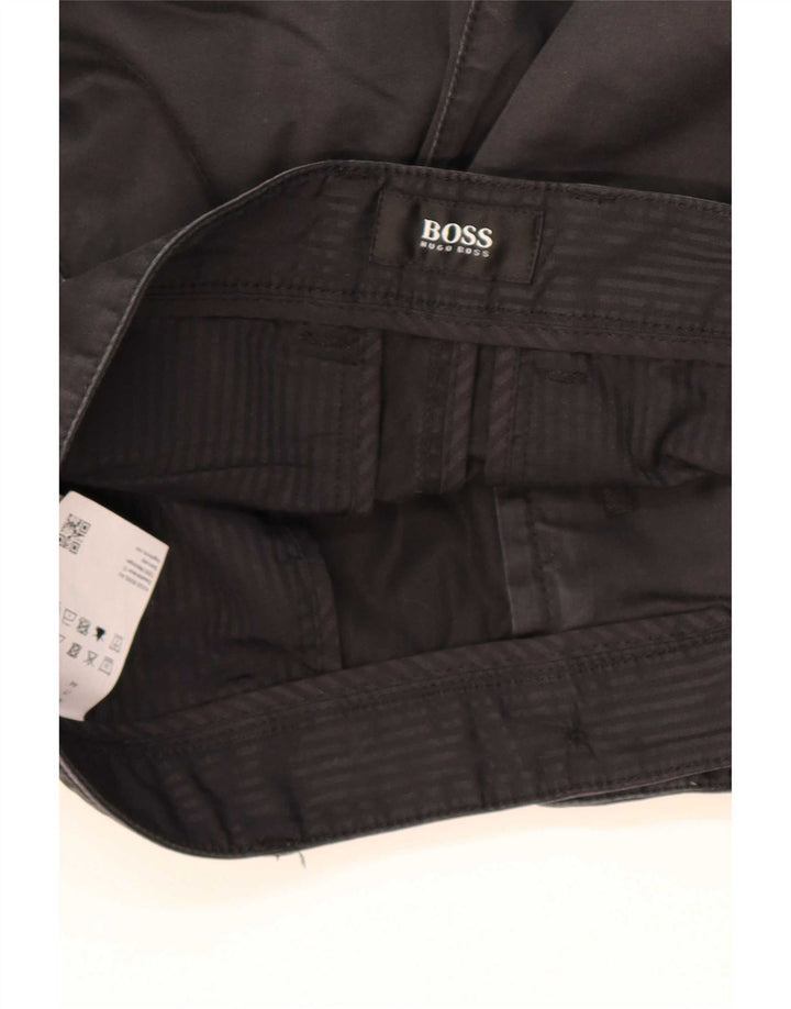 Hugo Boss Mens Chino Shorts W28 Small Black Cotton