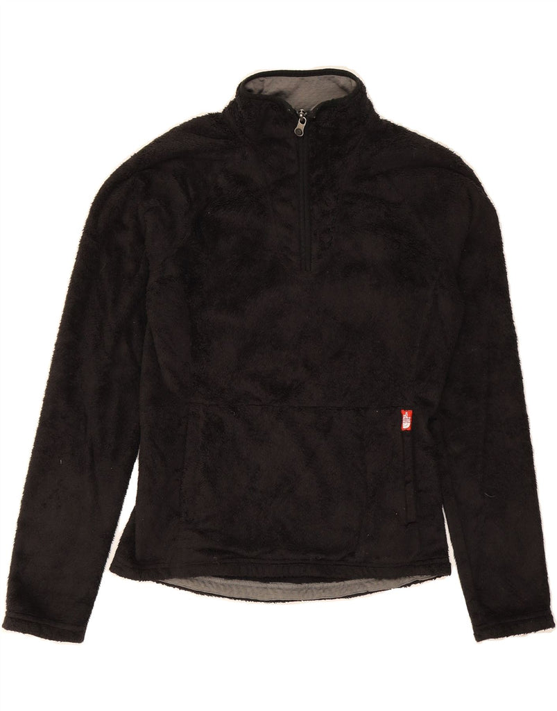 THE NORTH FACE Womens Zip Neck Fleece Jumper UK 6 XS Black Polyester Vintage The North Face and Second-Hand The North Face from Messina Hembry 
